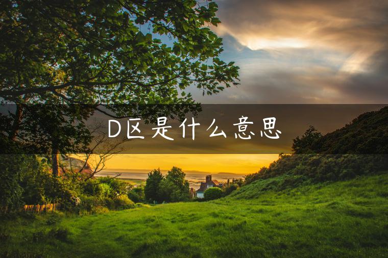 D区是什么意思