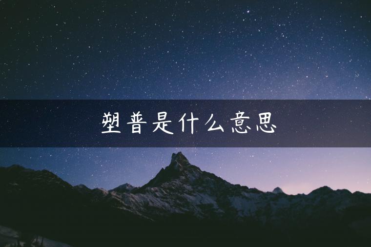 塑普是什么意思