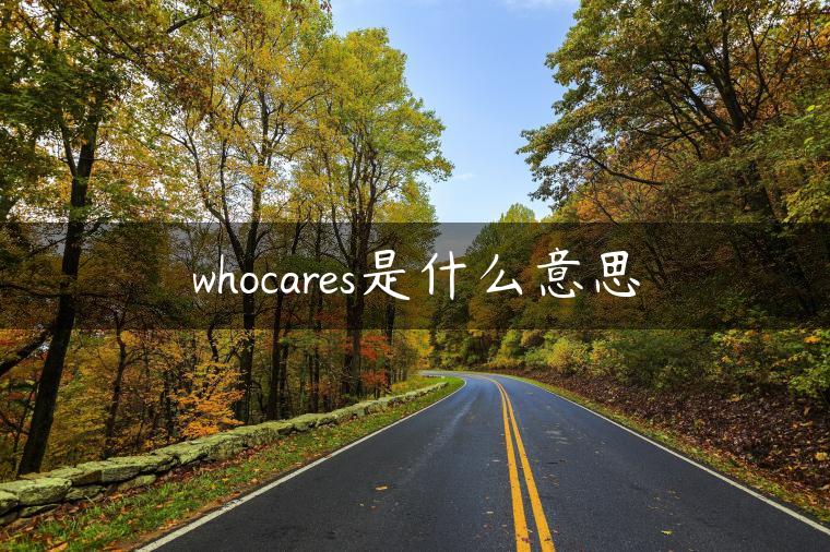 whocares是什么意思