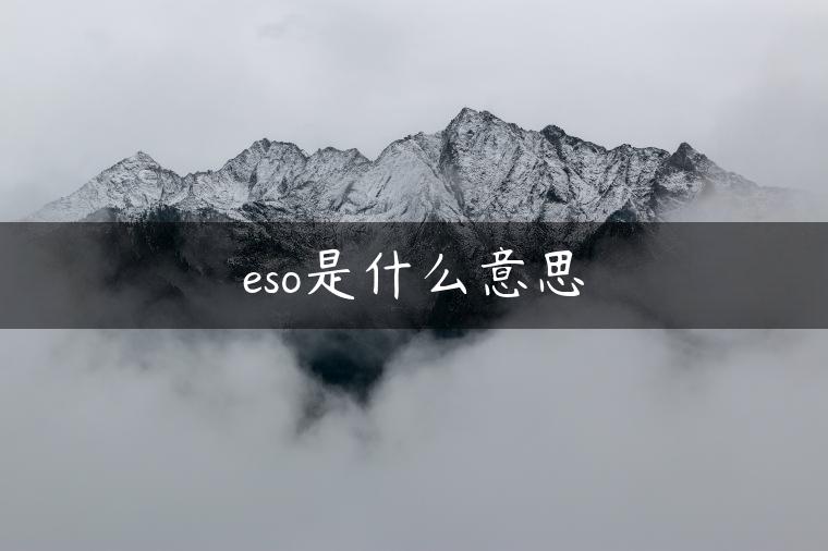 eso是什么意思