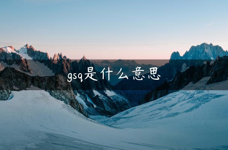 gsq是什么意思