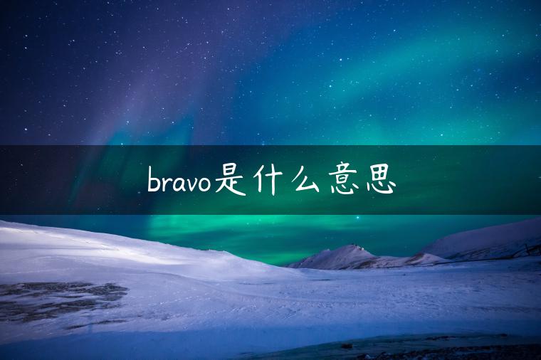 bravo是什么意思