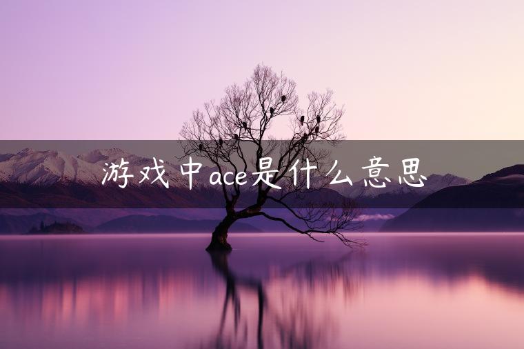 游戏中ace是什么意思