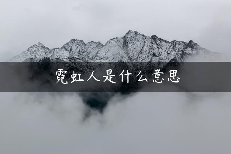 霓虹人是什么意思