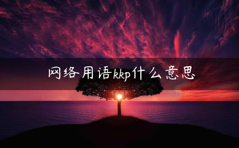 网络用语kkp什么意思