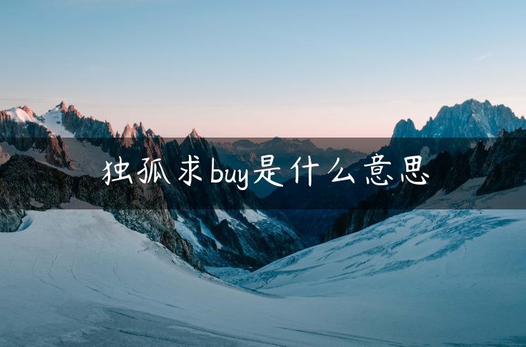 独孤求buy是什么意思