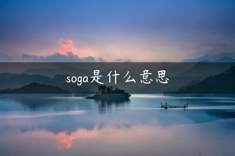 soga是什么意思