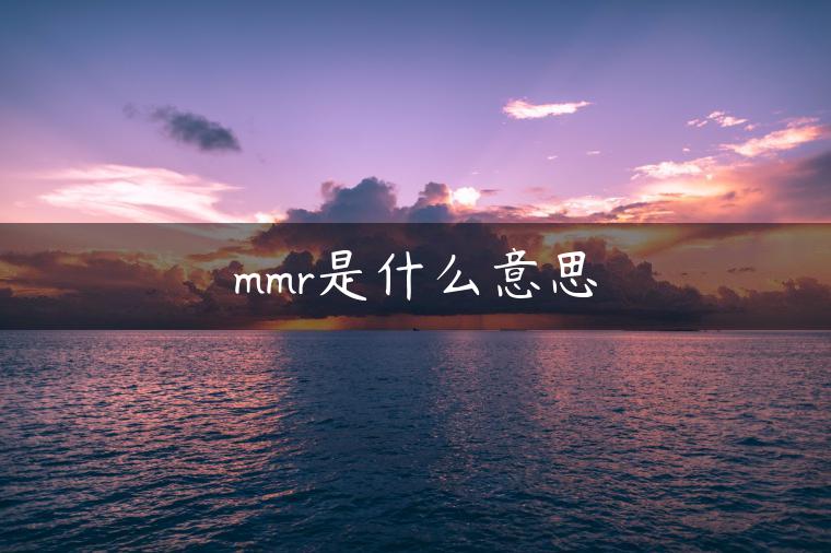 mmr是什么意思