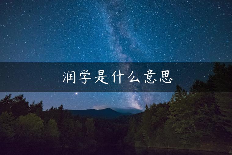 润学是什么意思