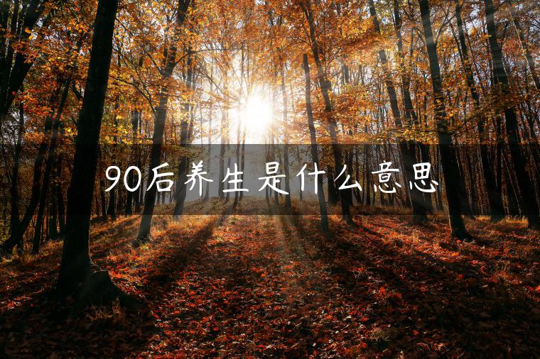 90后养生是什么意思