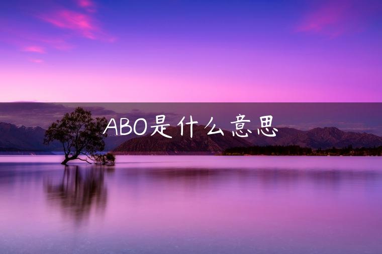 ABO是什么意思