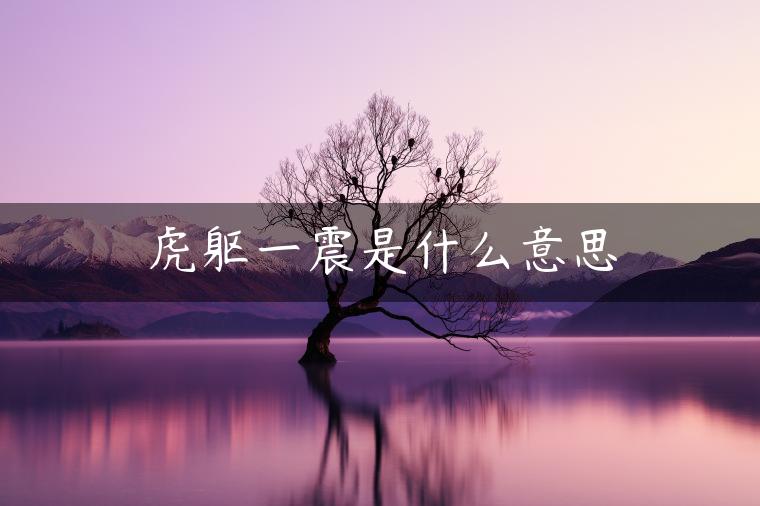 虎躯一震是什么意思