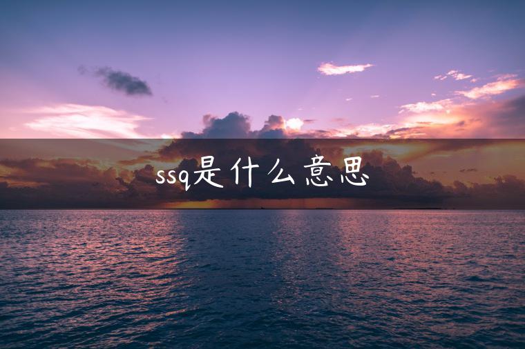 ssq是什么意思