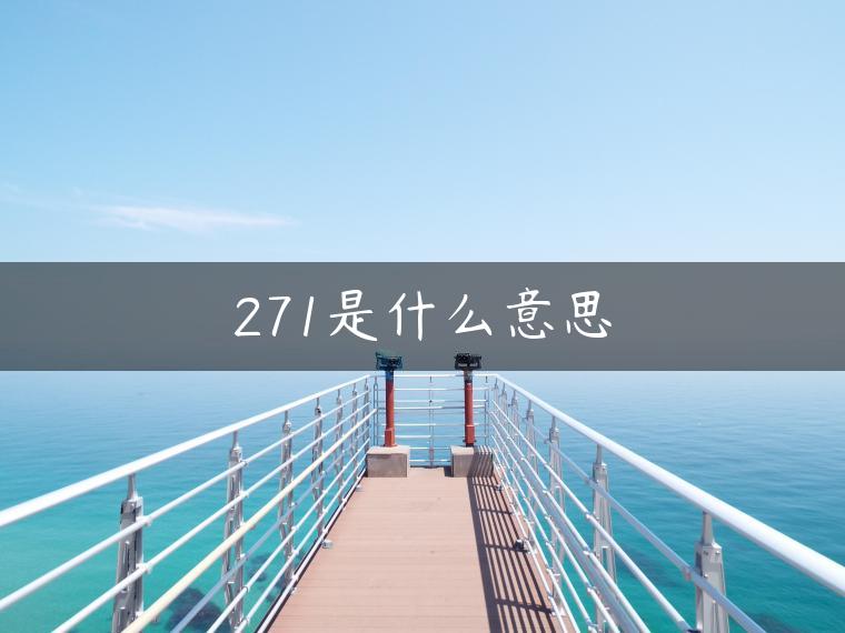 271是什么意思