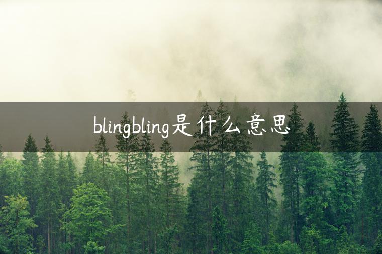 blingbling是什么意思